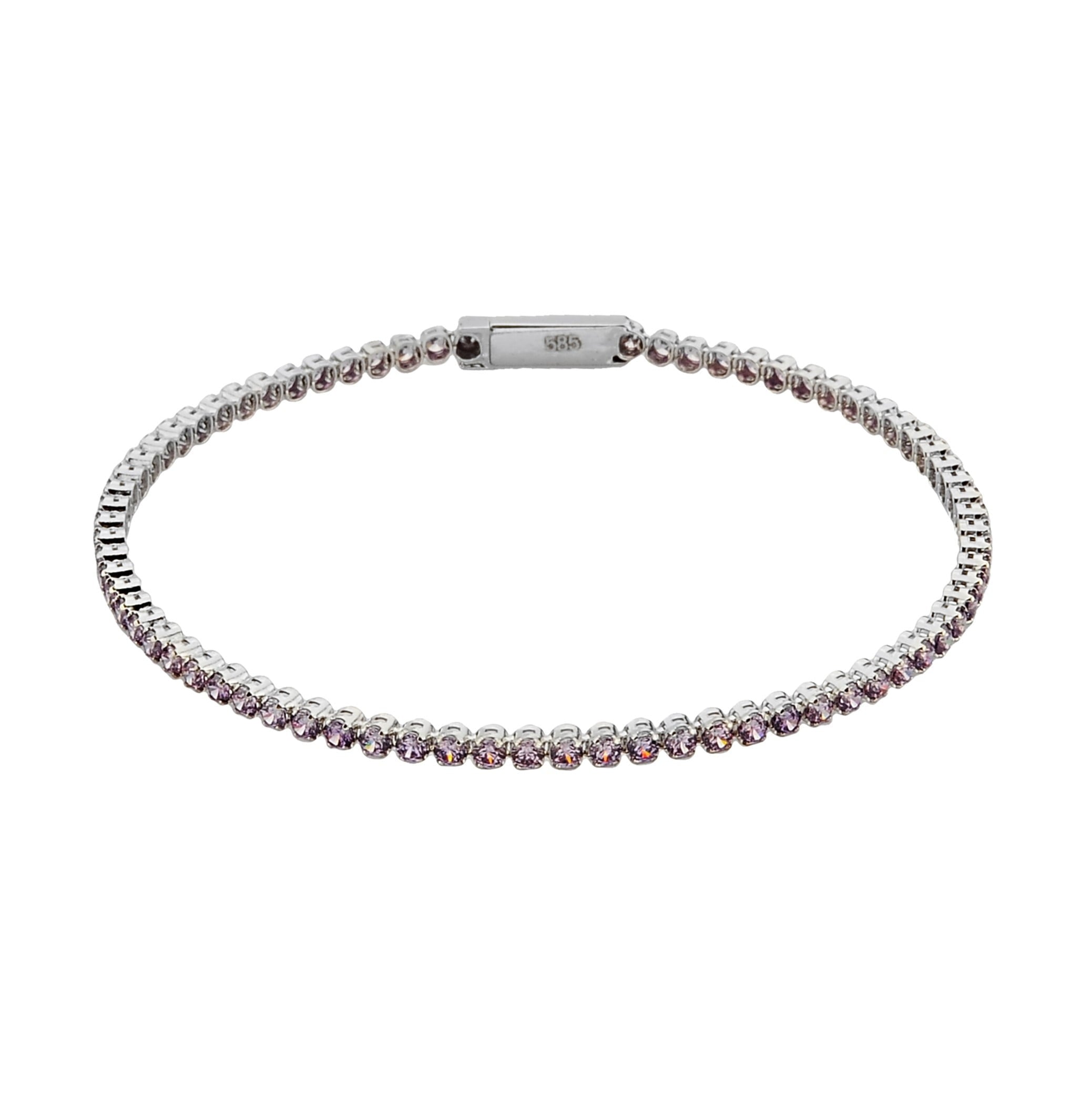 14K Real Solid Gold Tennis Bracelet for Women | CZ Eternity Tennis Bracelet for Her